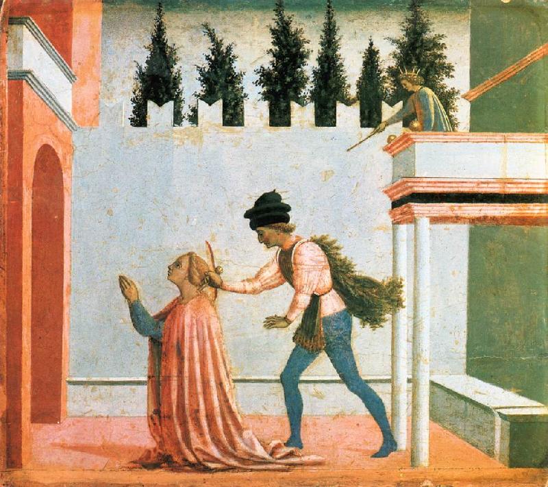 DOMENICO VENEZIANO Martyrdom of St Lucy (predella 5) dg Sweden oil painting art